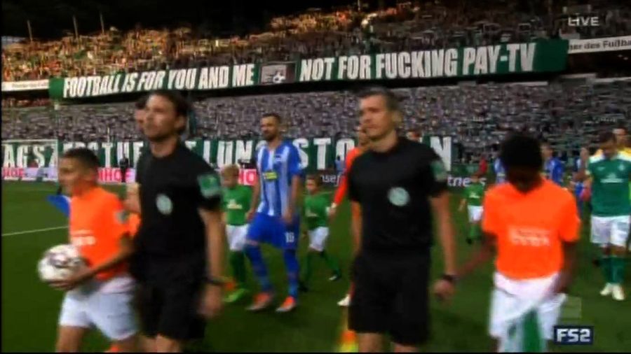 German Fans Protest Corporate Greed In Soccer With A Big &quot;Fucking&quot; Banner