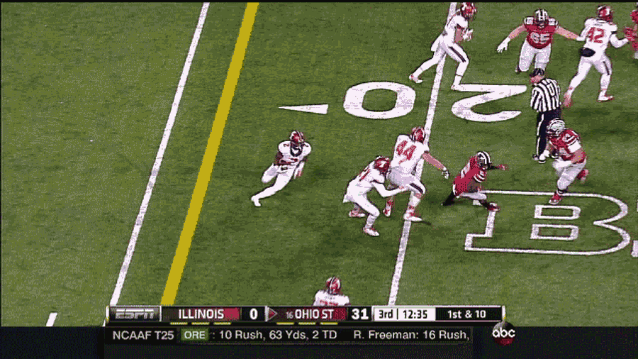 Cardale Jones Decapitates Defender
