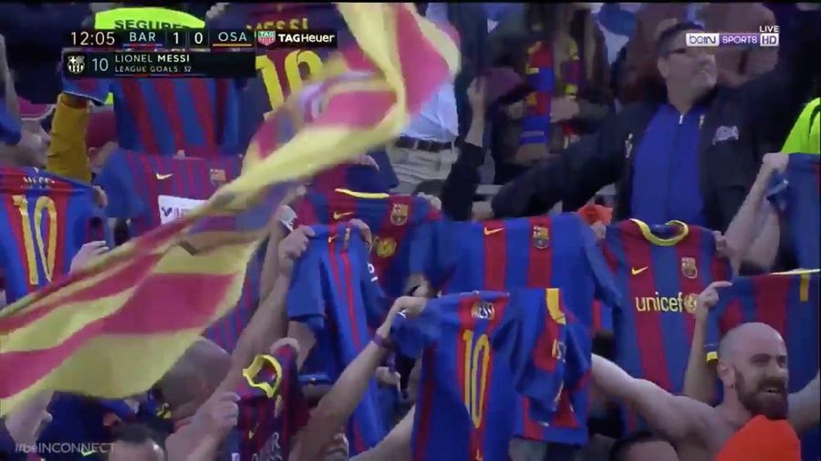 Barcelona Fans Celebrate Messi Goal With Homage To His <i>Clásico</i> Celebration