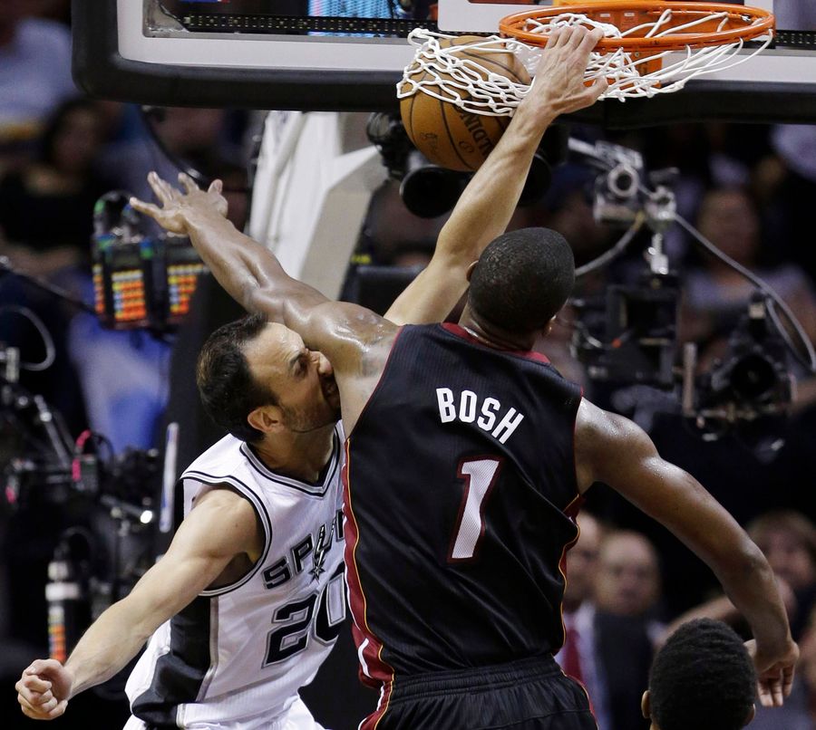 Did Manu Ginobili Dunk On Chris Bosh With A Stress Fracture In His Leg?