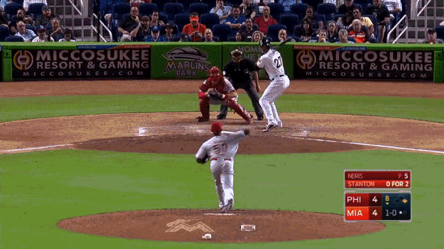 Giancarlo Stanton Murdered A Baseball