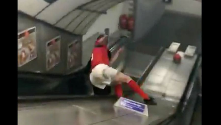 The Sports Highlight Of The Day Is This Poor Bloke's Escalator Odyssey From Hell