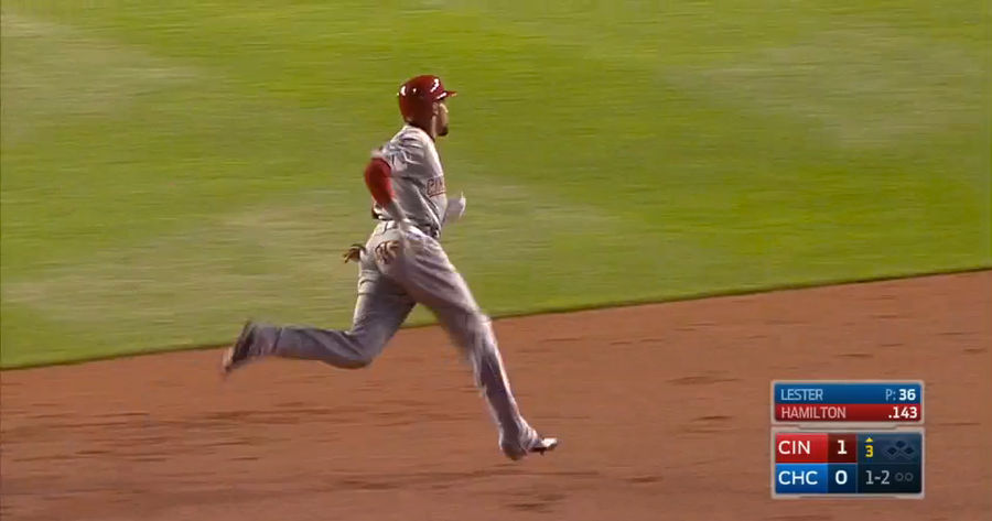 Billy Hamilton's Home Run Trot Was MLB's Fastest