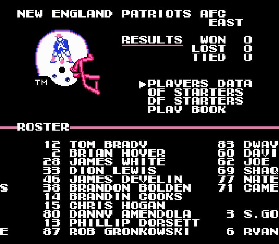 Please Enjoy This Tecmo Super Bowl Simulation Of Tonight's Titans-Patriots Game