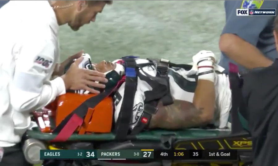 Second Player Of The Night Stretchered Off Following Brutal On-Field Collision