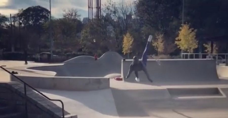 Chad Johnson Busts His Ass On A Skateboard