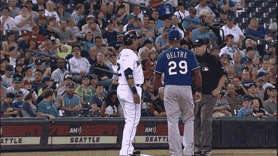 An Adrian Beltre Head-Touching Attempt, Foiled
