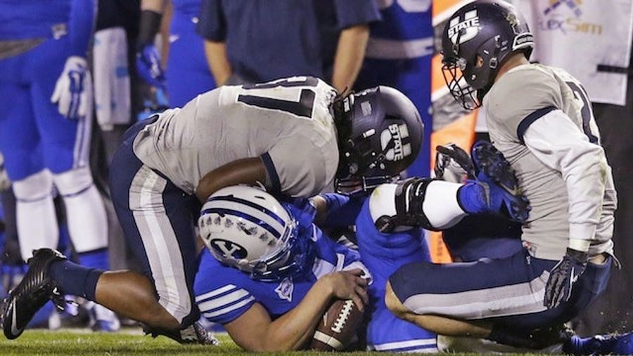 BYU Loses Quarterback Taysom Hill, Falls Apart Against Utah State