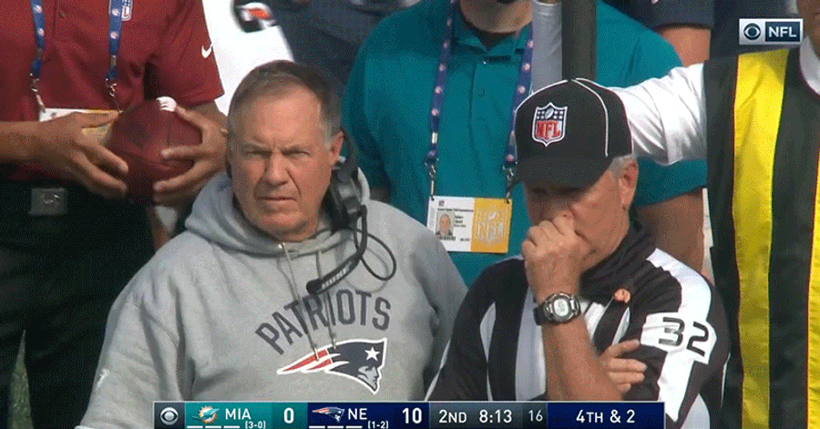 Bill Belichick On Dolphins Apparent Fake Injury: "That's Fucking Bullshit"<em></em>