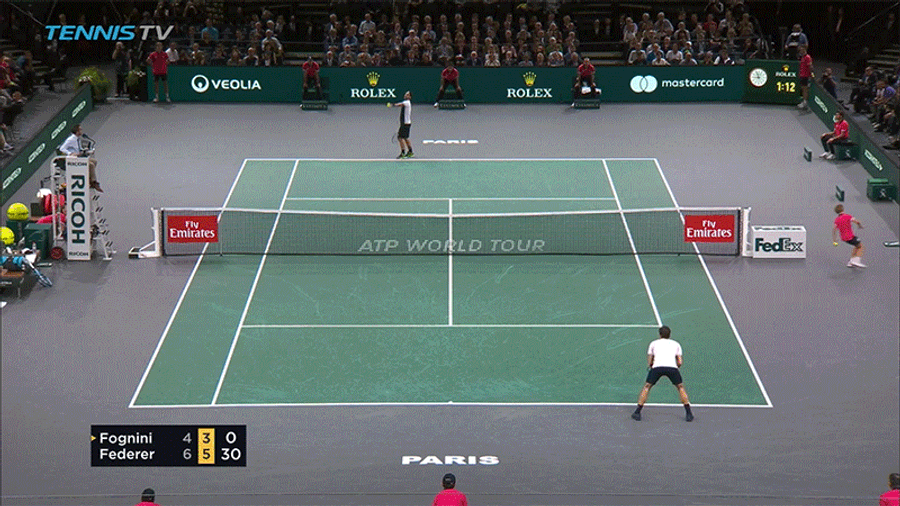 Roger Federer Put This Serve Directly Into The Garbage Can