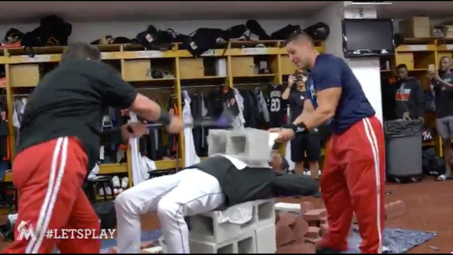 The Marlins&#39; Spring Training Inspiration Included Smashing A Cinderblock On Don Mattingly&#39;s Chest