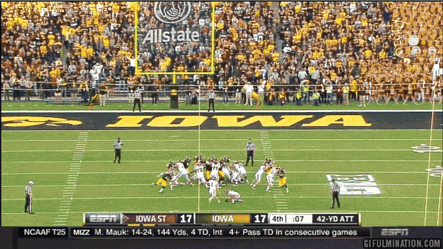 Iowa Loses In Miserable Fashion As Freeze-The-Kicker Move Backfires