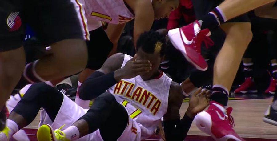 Dennis Schröder Gets Tooth Knocked Out, Puts It In His Sock