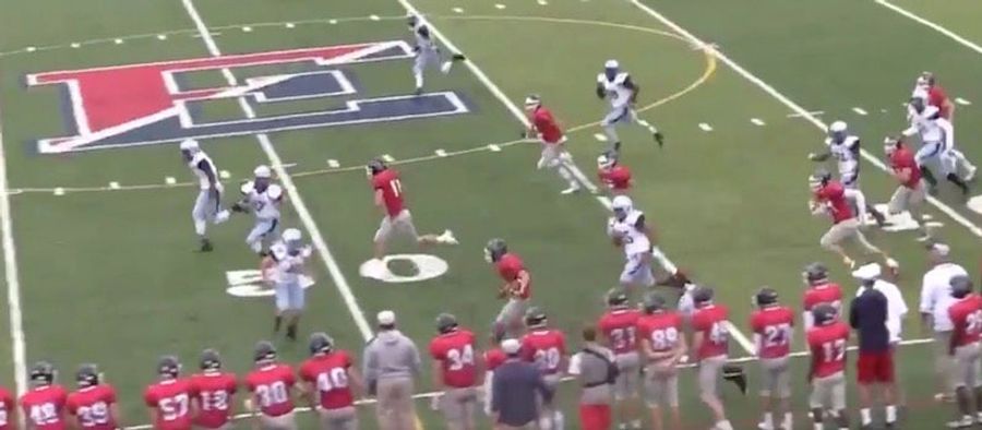 Female High School Kicker Drops The Boom On Kick Returner
