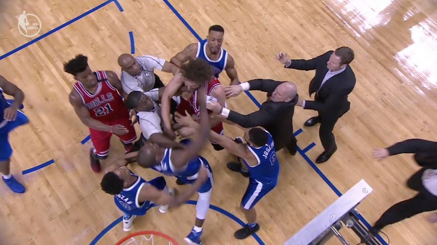 Serge Ibaka And Robin Lopez Throw Actual Punches At Each Other [Update]