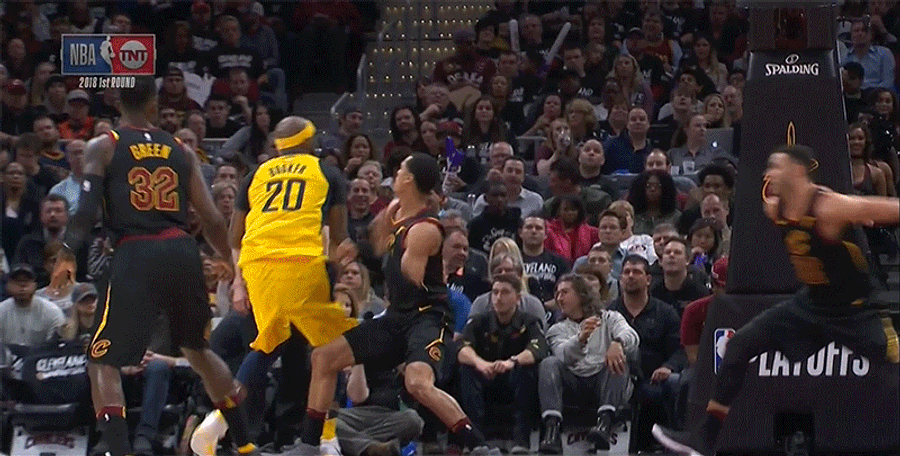 Larry Nance Jr. Spikes Trevor Booker&#39;s Weak Shot Attempt Directly Into Hell