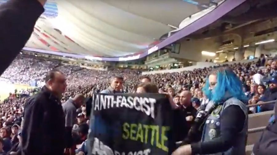 Seattle Sounders Fans With Anti-Racism, Anti-Fascism Banner Kicked Out Of Game