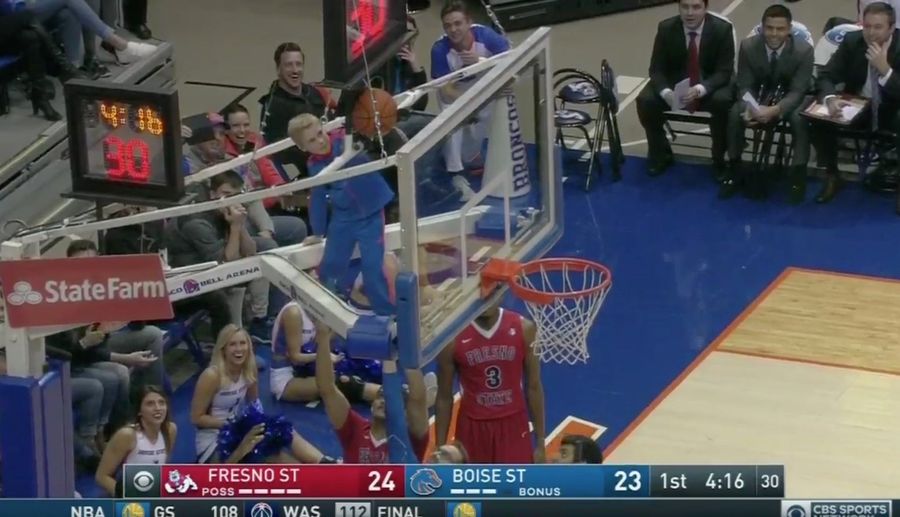 This Basketball Child's Daring Climb Is The Sports Highlight Of The Night