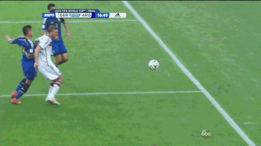 Germany's Christoph Kramer Takes A Nasty Hit To The Head