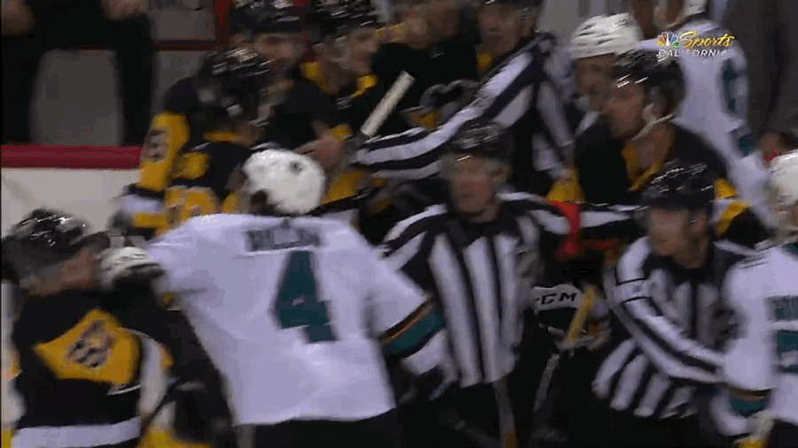 Penguins Fight Sharks, Coach Mike Sullivan Gets Tossed After Evander Kane Glances At Whiteboard