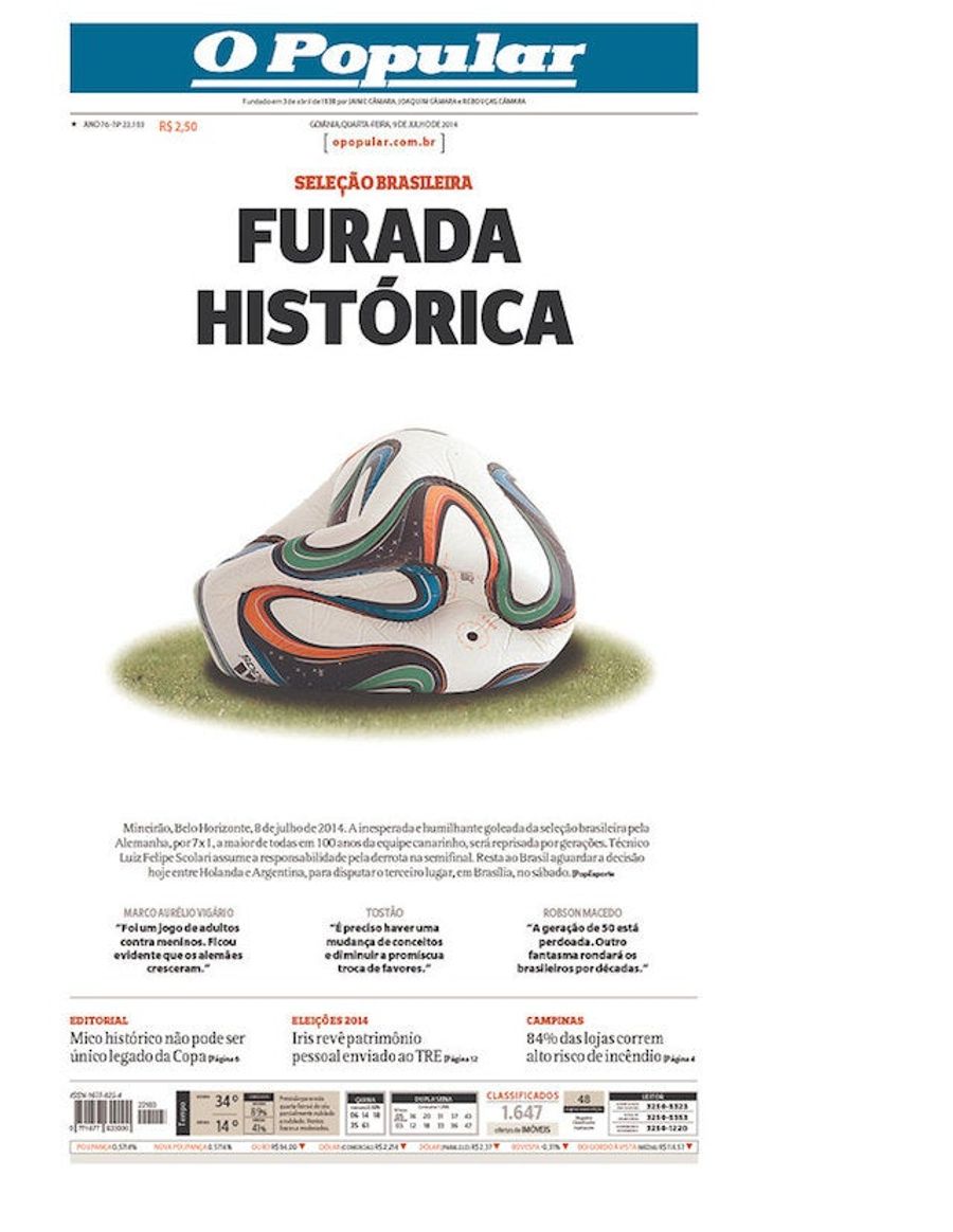 Today's Brazilian Newspaper Covers Are Pure Sadness