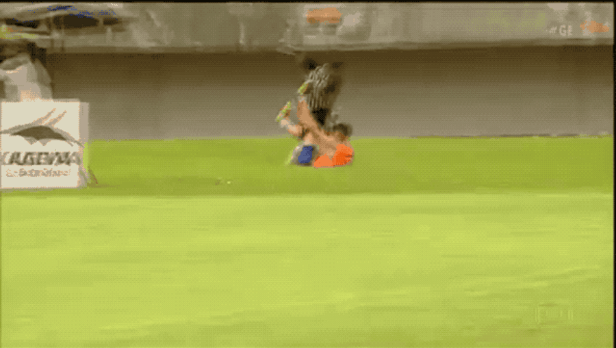 Ball Boy Gets His Ass Kicked By Soccer Player For Celebrating A Goal
