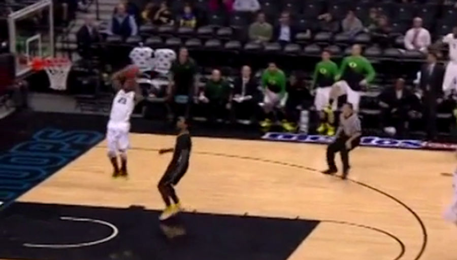 Elgin Cook Rises Up For A Huge Dunk, Suddenly Loses All Muscle Control