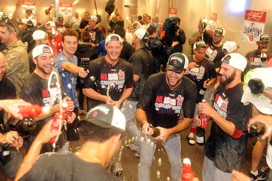 The Cardinals Took Care Not To Celebrate In The Diamondbacks' Pool