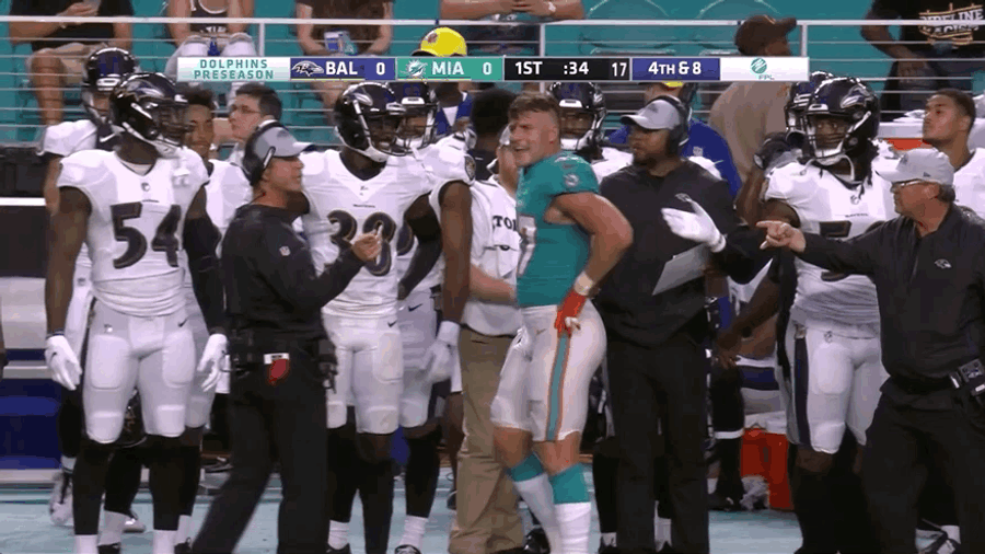 Kiko Alonso Makes Important Third-Down Tackle, Promptly Runs To The Wrong Sideline