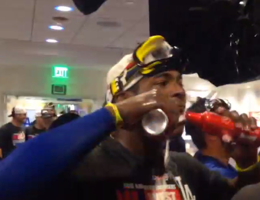 Yasiel Puig Uses His Mouth To Open Two Beers At The Same Damn Time