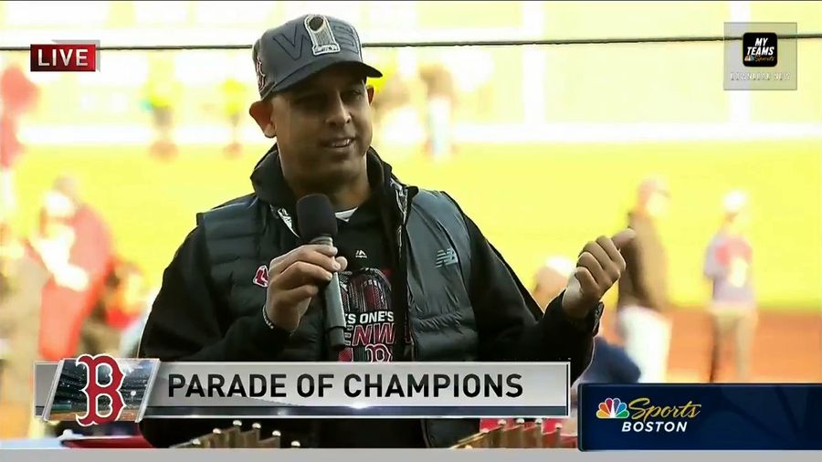 Red Sox Manager Alex Cora At Victory Parade: "We Scored 16 At Yankee Stadium, Suck On It"