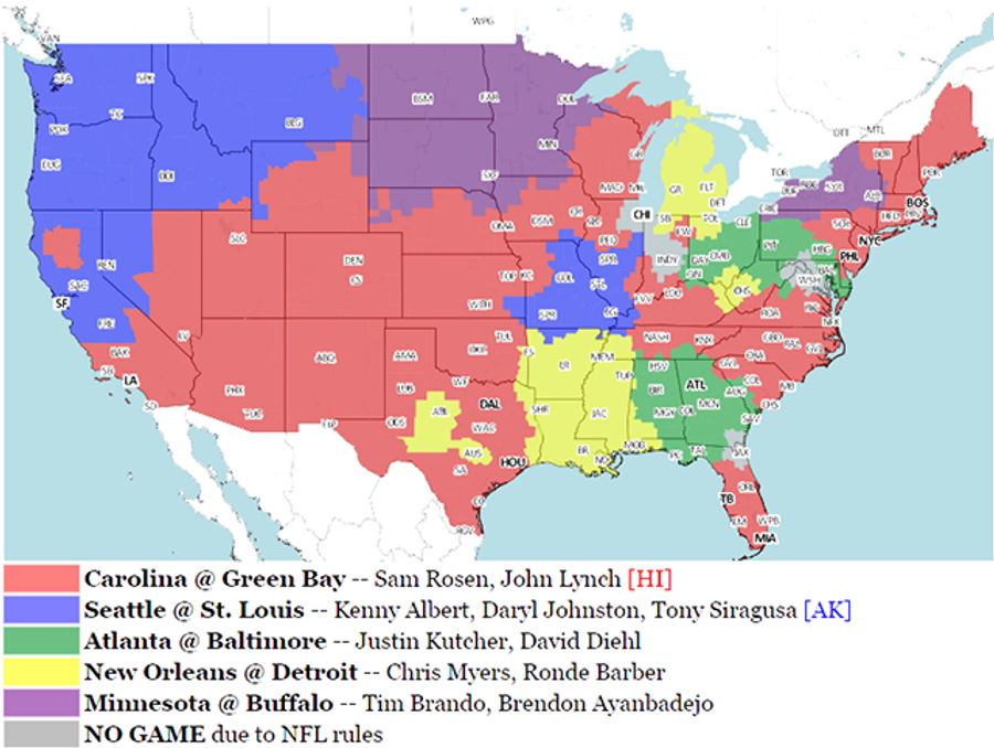 Your NFL Week 7 Viewing Maps