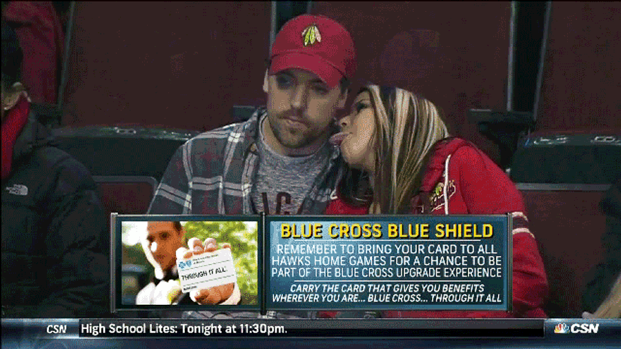Blackhawks Fans Love Some Good Face Licking 