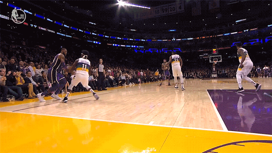 Anthony Davis Tried Hard Not To Smile At LeBron James's Dagger