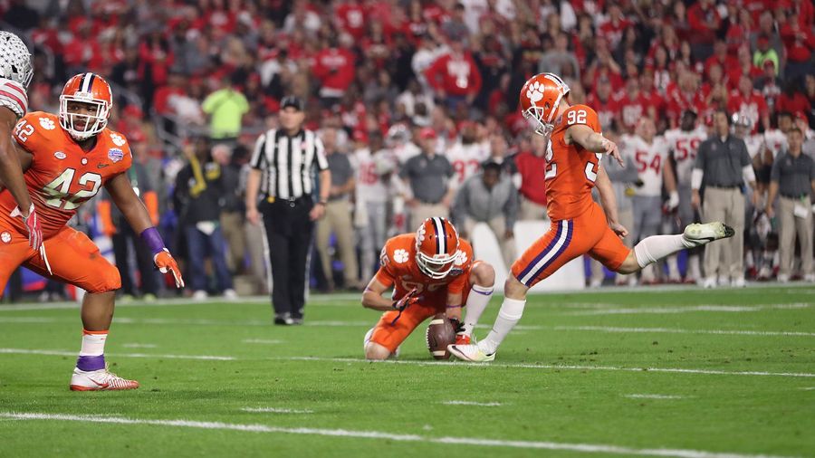 Clemson Kicker Tears ACL After &quot;Freak Accident&quot; On Last Play Of Practice