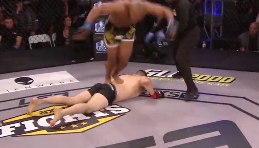 MMA Guy Apologizes For Celebrating Bizarre KO With Front Flip Off Opponent's Body