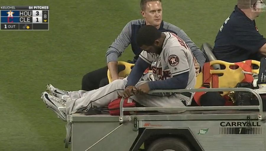 Astros Players Leave Game After Ugly Outfield Collision