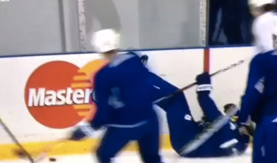 Maple Leafs Interim Coach Busts His Ass At Team Practice