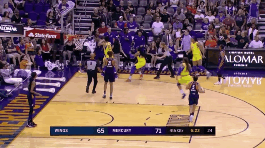 Brittney Griner Ejected After Chasing Wings' Kristine Anigwe Down The Court