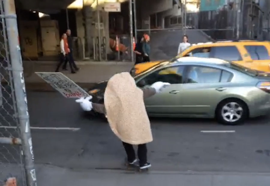 Skateboarding Taco Hit By Car