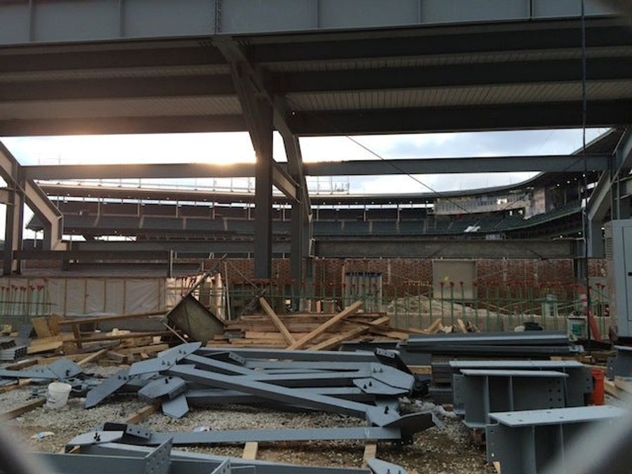 Here&#39;s What The Massive Construction At Wrigley Looked Like Yesterday