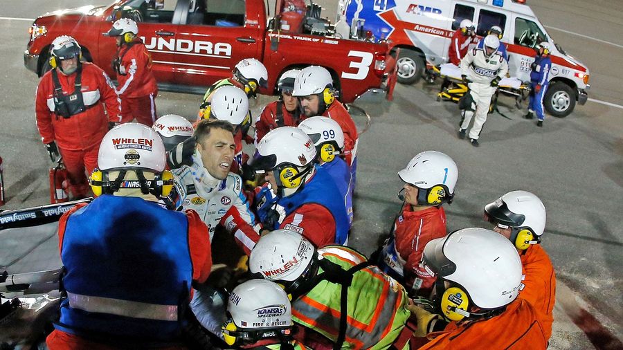 Aric Almirola Removed From Car On Stretcher After Devastating Wreck [Updates]