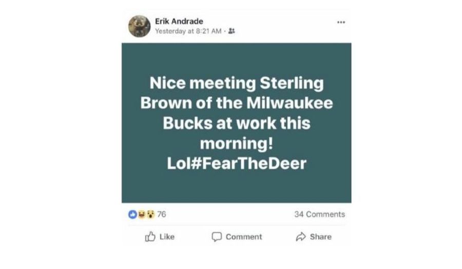 Cop Who Joked About Arresting Sterling Brown On Facebook Has Been Fired