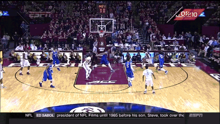 FSU&#39;s Phil Cofer Posterizes Jahlil Okafor
