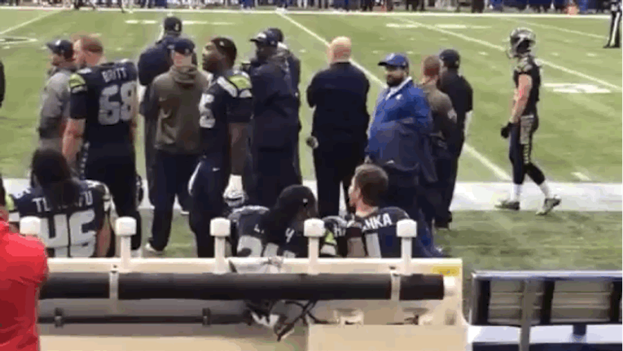 Marshawn Lynch Makes Seahawks Kicker Steven Hauschka Dance With Him