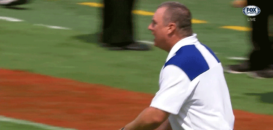 Georgia State Coach Shawn Elliott Tore His Biceps Celebrating Touchdown In 41-7 Loss