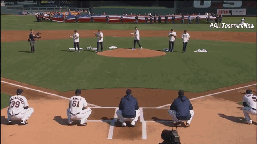 Entire U.S. Men's Curling Team Combines For Total Of One Respectable First Pitch
