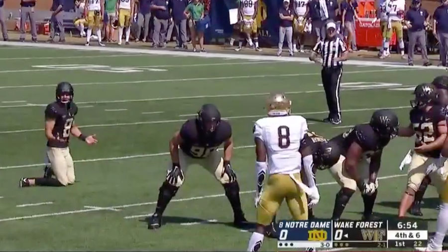 Wake Forest Kicker Shanks Field Goal After Forgetting He's Part Of The Field Goal Unit