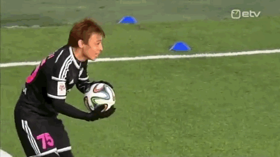 Estonian Soccer Team Plays Human Bowling For Goal Celebration