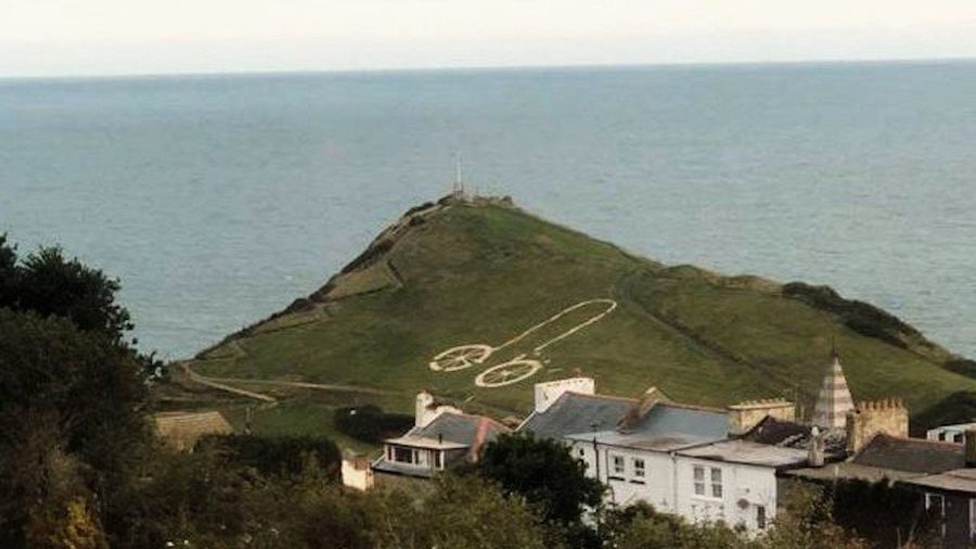 Vandals Turn Idyllic Hillside Bicycle Sculpture Into Idyllic Hillside Dick Sculpture